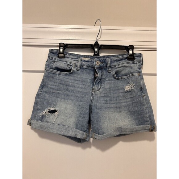 Pilcro & the Letterpress distressed Slim Boyfriend denim jean shorts Size 25 - Picture 1 of 7